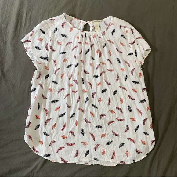 Short sleeve patterned blouse - Picture 1 of 4